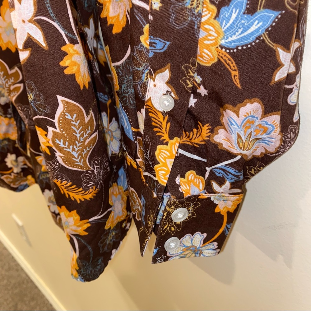 Land’s End Blouse - Woman’s Size 22W - Browns & Oranges. Beautiful!! - Picture 14 of 15